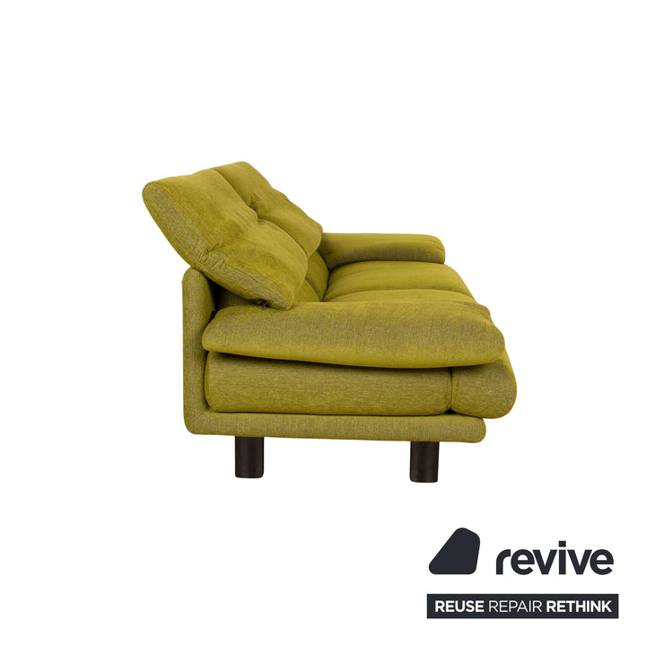 B&B Italia Alanda Stoff Dreisitzer Grün Sofa Couch manuelle Funktion Neubezug