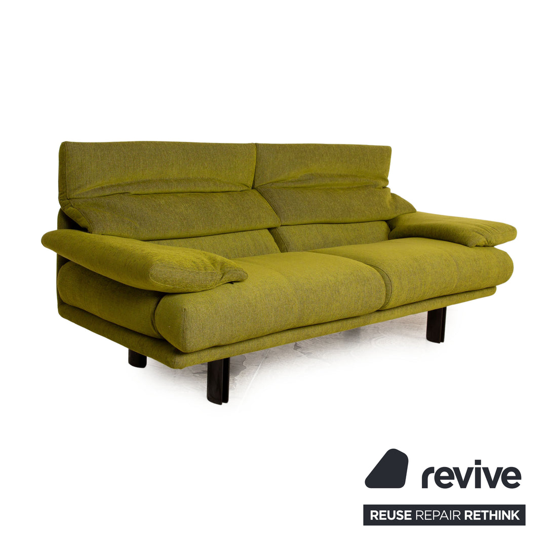 B&B Italia Alanda Stoff Dreisitzer Grün Sofa Couch manuelle Funktion Neubezug