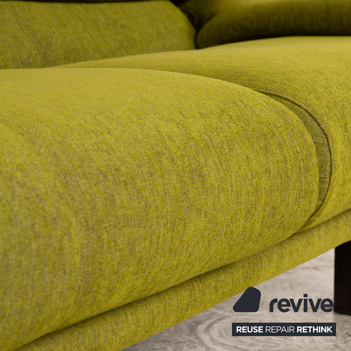 B&B Italia Alanda Stoff Dreisitzer Grün Sofa Couch manuelle Funktion Neubezug