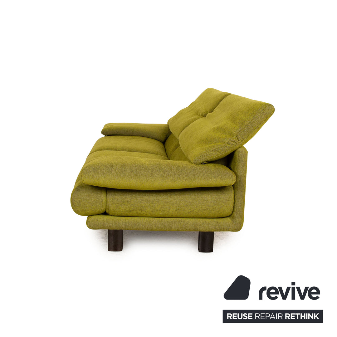 B&B Italia Alanda Stoff Dreisitzer Grün Sofa Couch manuelle Funktion Neubezug