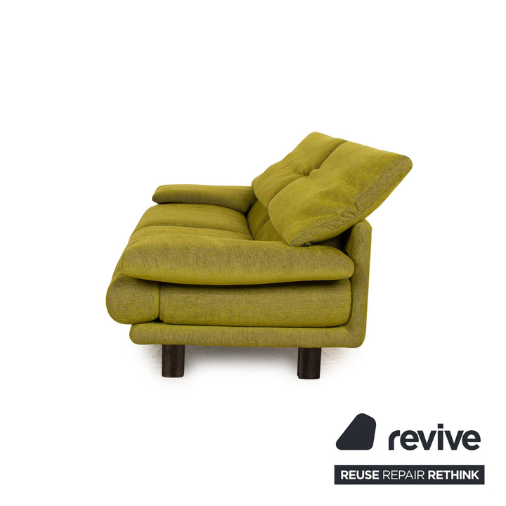 B&B Italia Alanda Stoff Dreisitzer Grün Sofa Couch manuelle Funktion Neubezug