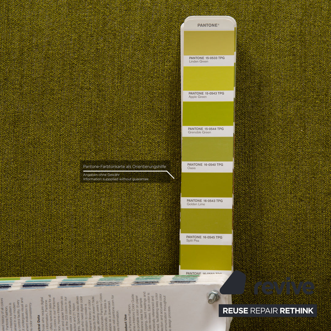 B&amp;B Italia Alanda canapé trois places en tissu vert fonction manuelle