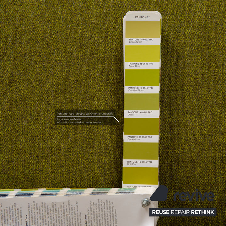 B&amp;B Italia Alanda canapé trois places en tissu vert fonction manuelle