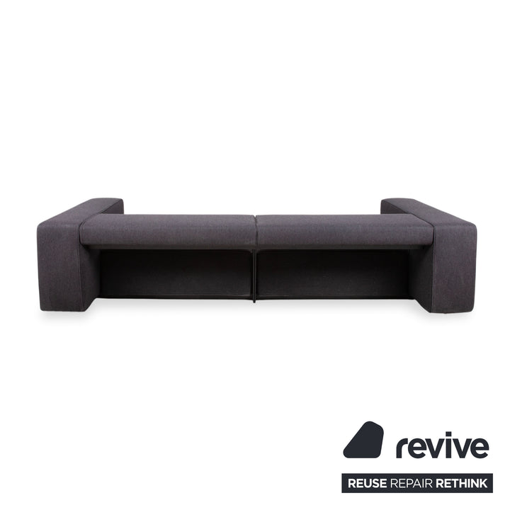 B&B Italia Andy Fabric Three-Seater Grey Anthracite Sofa Couch Manual Function