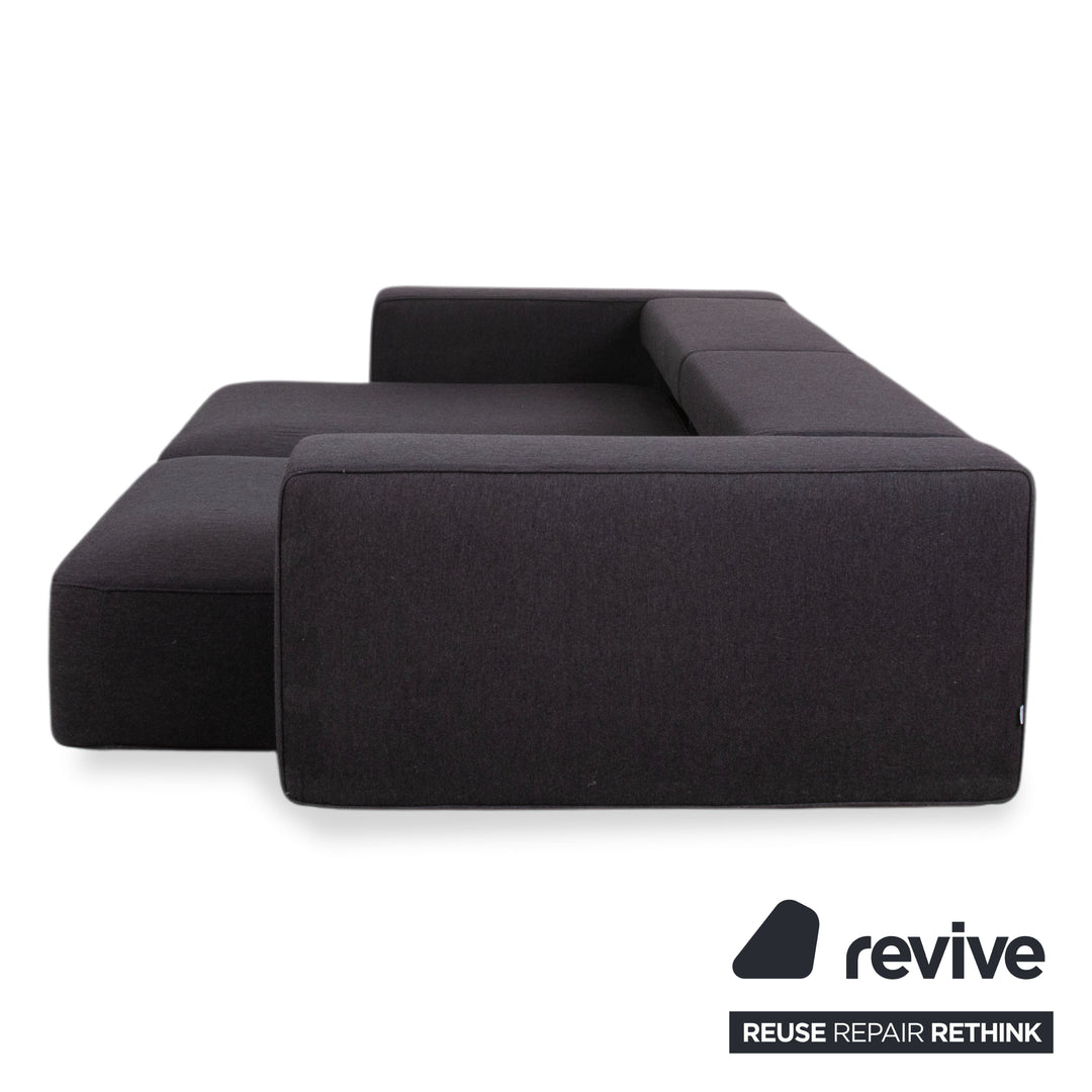 B&B Italia Andy Fabric Three-Seater Grey Anthracite Sofa Couch Manual Function