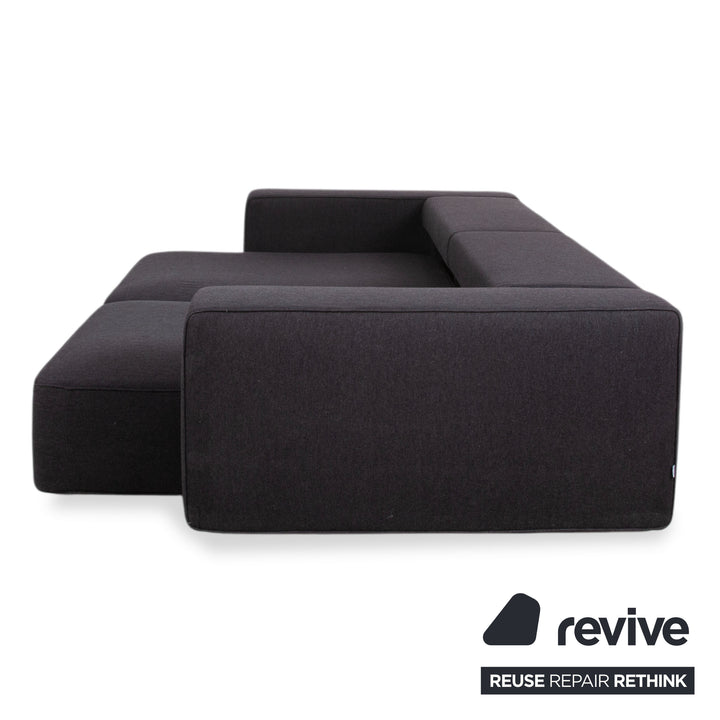 B&B Italia Andy Fabric Three-Seater Grey Anthracite Sofa Couch Manual Function