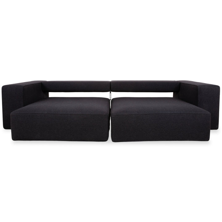 B&B Italia Andy Fabric Three-Seater Grey Anthracite Sofa Couch Manual Function