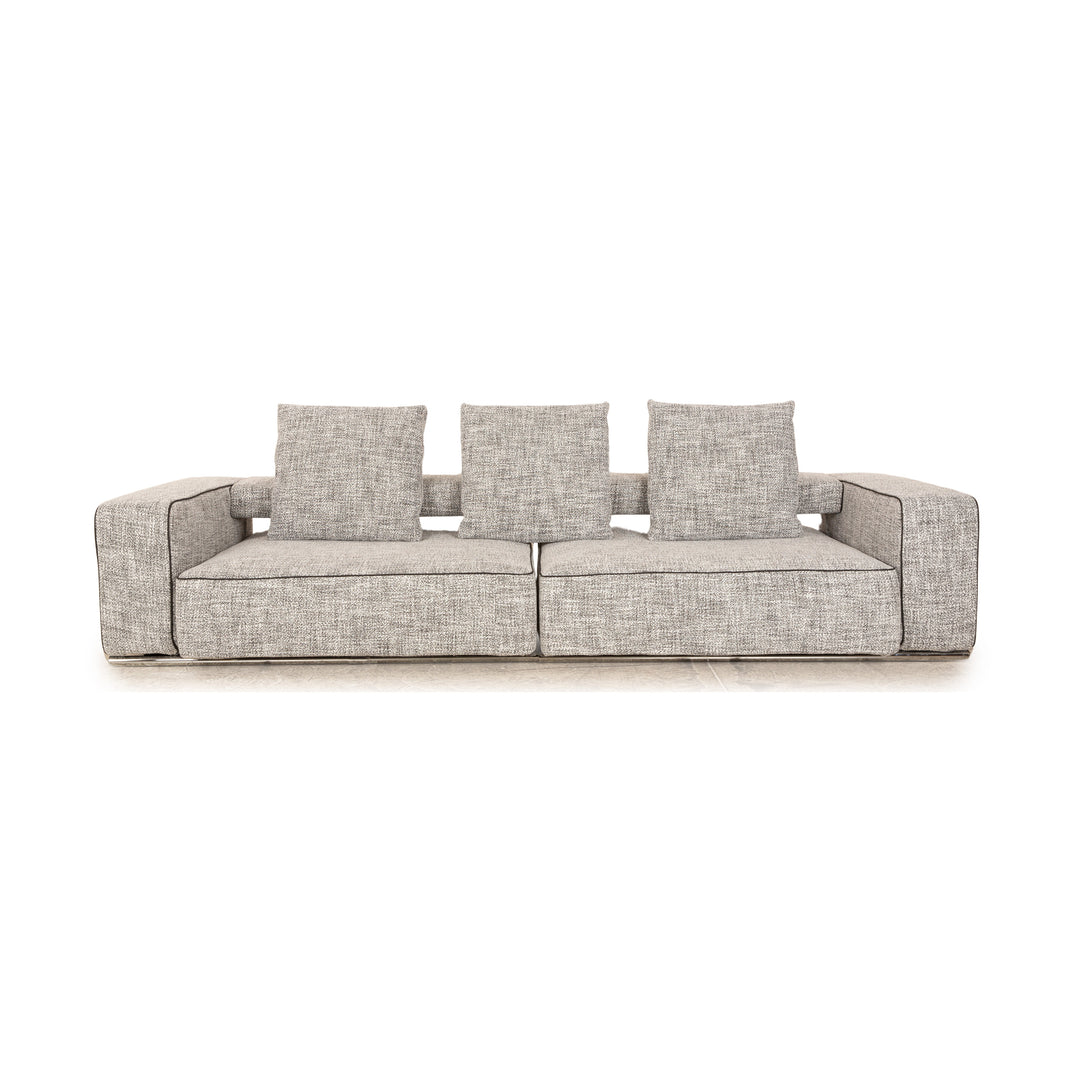 B&amp;B Italia Andy fabric four seater grey sofa couch manual function new cover