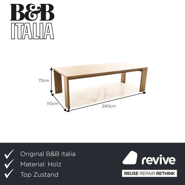 B&B Italia Apta Rectangular Table Holz Esstisch Eiche Braun Designer Antonio Citterio