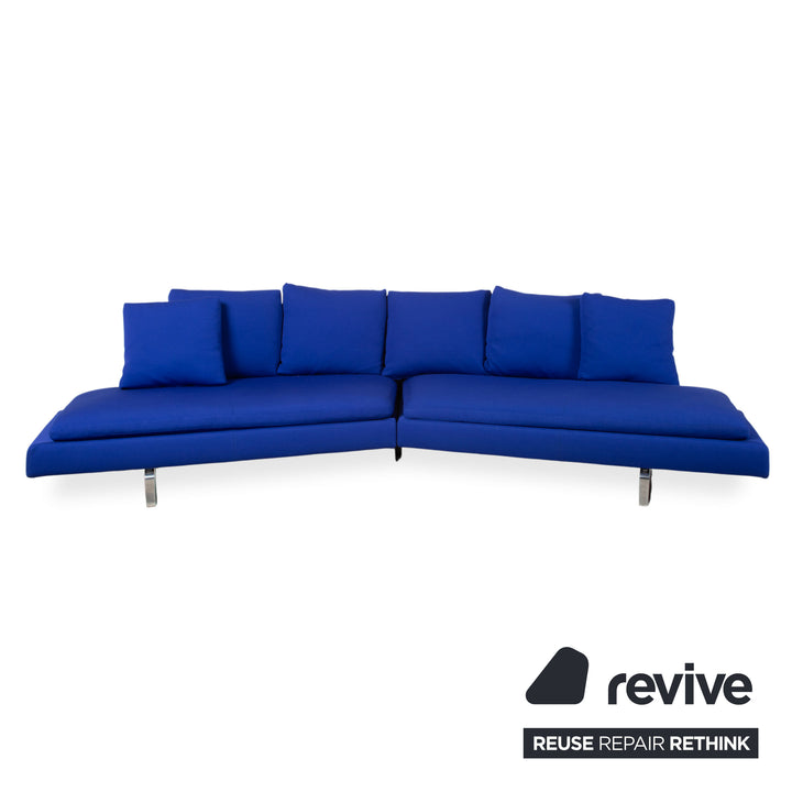 B&B Italia Arne Stoff Ecksofa Blau Sofa Couch