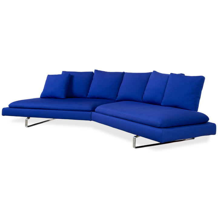 B&B Italia Arne Stoff Ecksofa Blau Sofa Couch