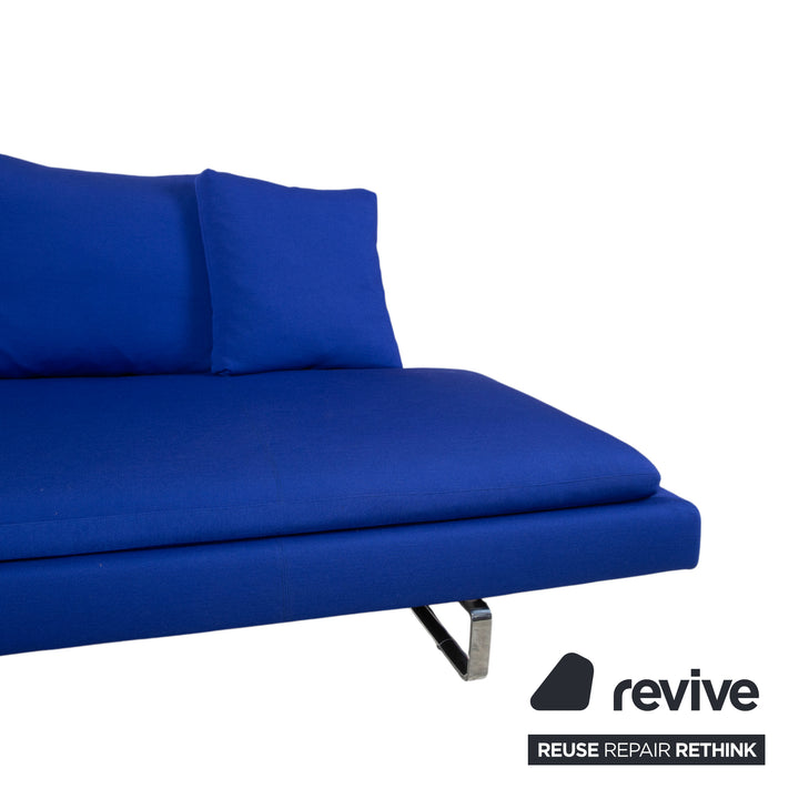 B&B Italia Arne Stoff Ecksofa Blau Sofa Couch