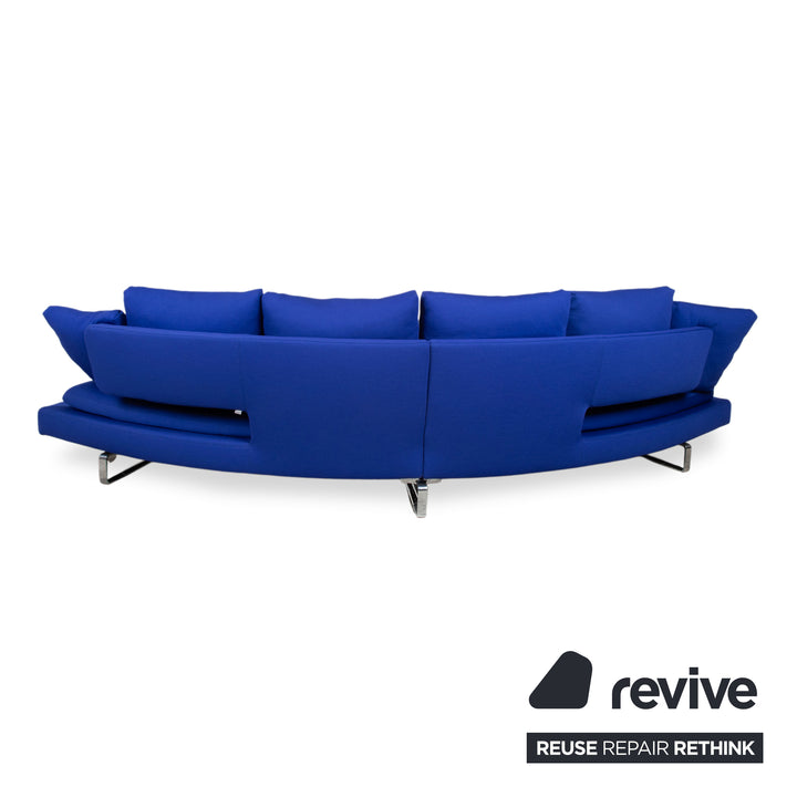 B&B Italia Arne Stoff Ecksofa Blau Sofa Couch