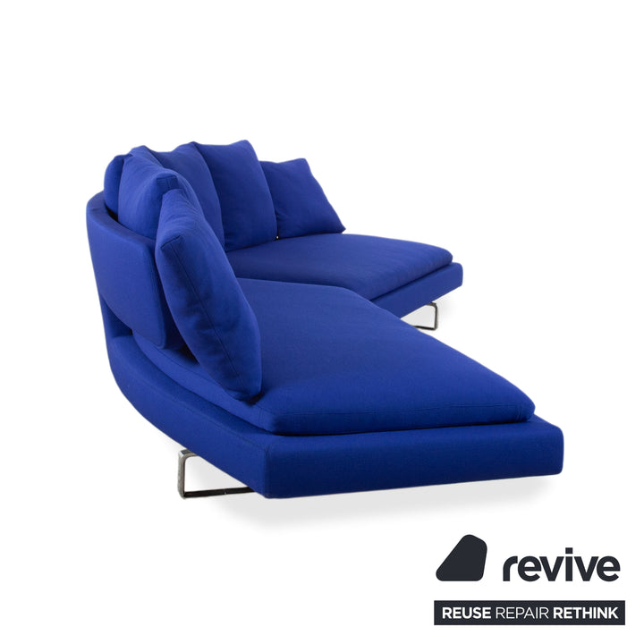 B&B Italia Arne Stoff Ecksofa Blau Sofa Couch