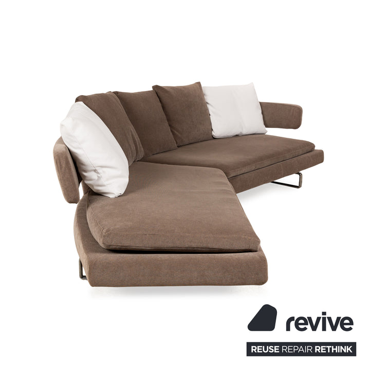 B&B Italia Arne Stoff Ecksofa Braun Sofa Couch