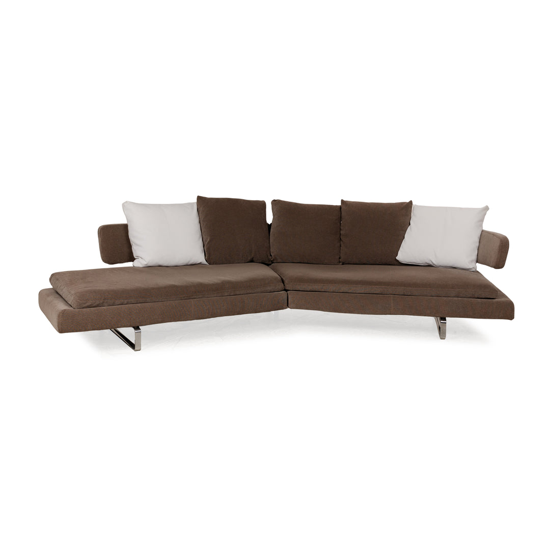 B&B Italia Arne Stoff Ecksofa Braun Sofa Couch