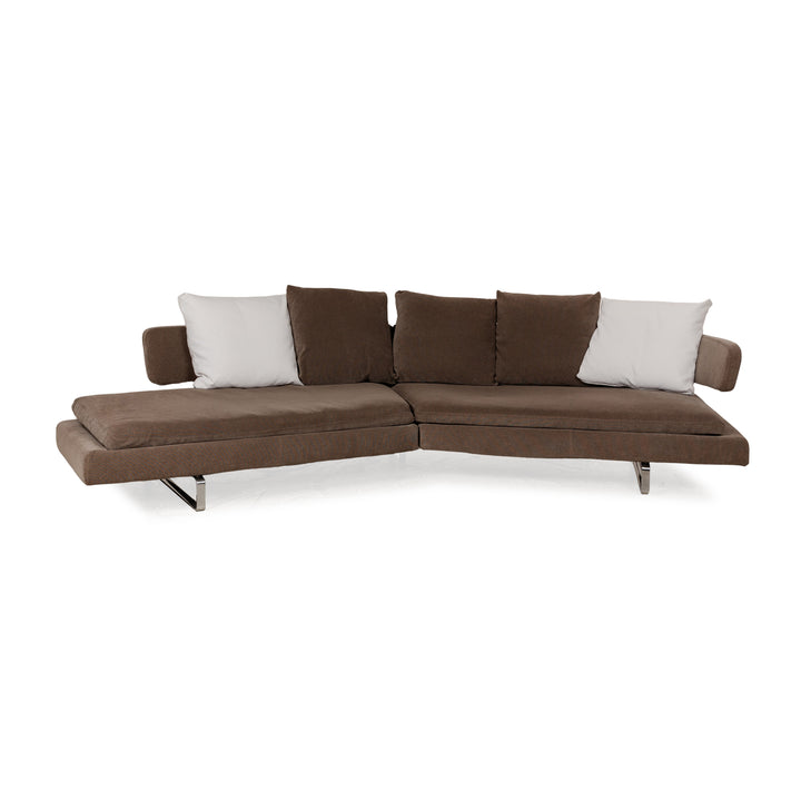 B&amp;B Italia Arne Fabric Corner Sofa Brown Sofa Couch