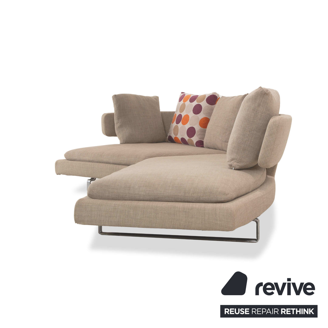 B&B Italia Arne Stoff Ecksofa Grau Beige Braun Taupe Sofa Couch