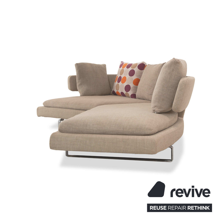 B&B Italia Arne Stoff Ecksofa Grau Beige Braun Taupe Sofa Couch