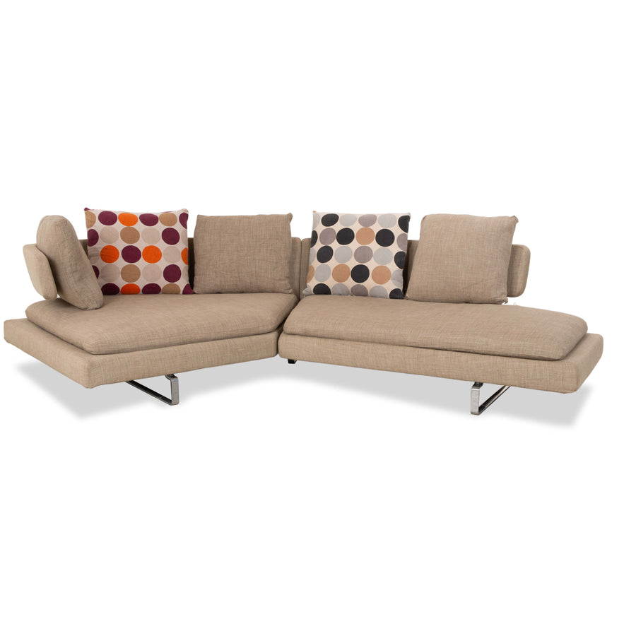 B&amp;B Italia Arne Fabric Corner Sofa Grey Beige Brown Taupe Sofa Couch