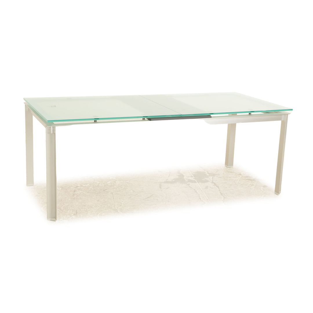 B&B Italia Atavola Glas Esstisch Silber 200/250 x 74 x 90 cm Ausziehfunktion