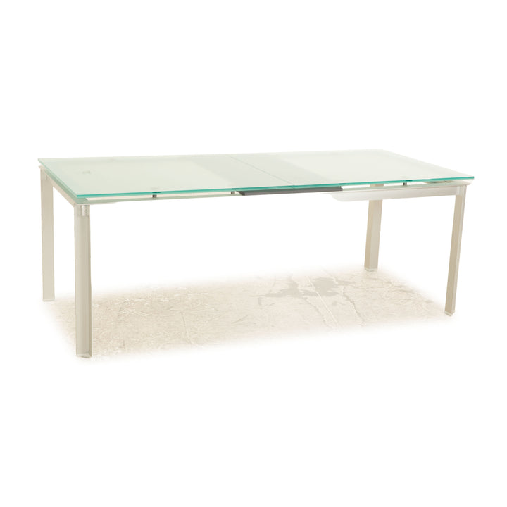 B&B Italia Atavola Glas Esstisch Silber 200/250 x 74 x 90 cm Ausziehfunktion