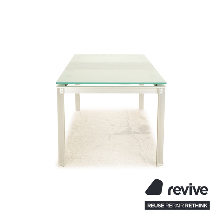 B&B Italia Atavola Glas Esstisch Silber 200/250 x 74 x 90 cm Ausziehfunktion
