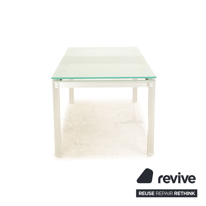 B&B Italia Atavola Glas Esstisch Silber 200/250 x 74 x 90 cm Ausziehfunktion