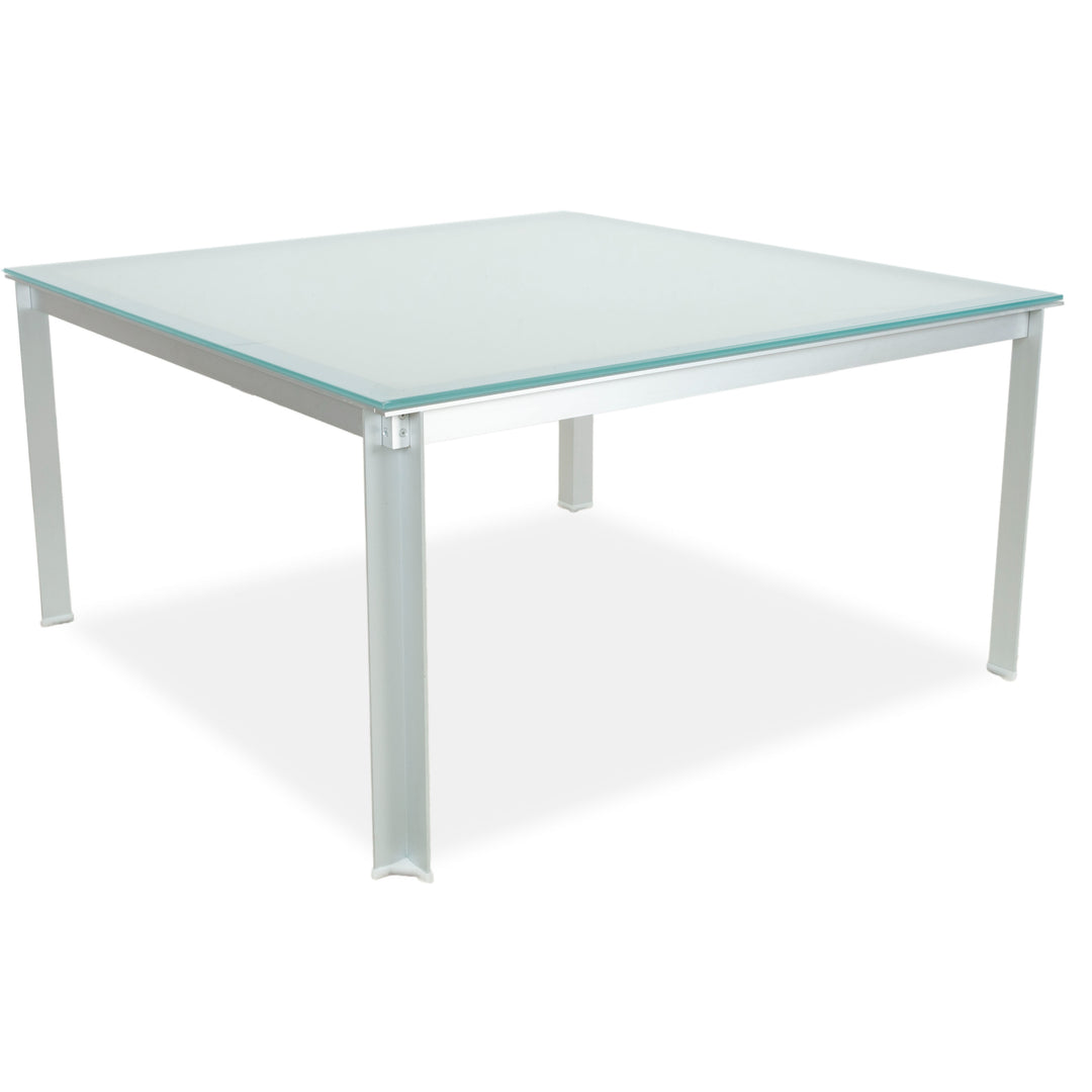 B&B Italia Atavola Glas Satiniert Esstisch Silber