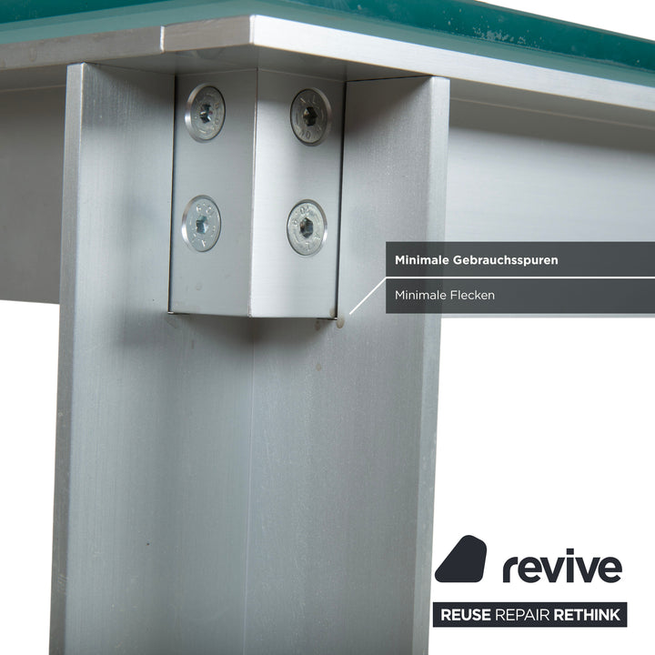 B&B Italia Atavola Glas Satiniert Esstisch Silber