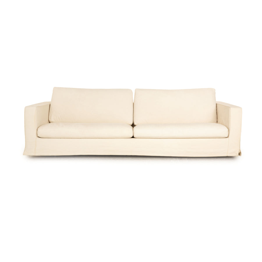 B&amp;B Italia Baisity Fabric Three Seater Cream Sofa Couch