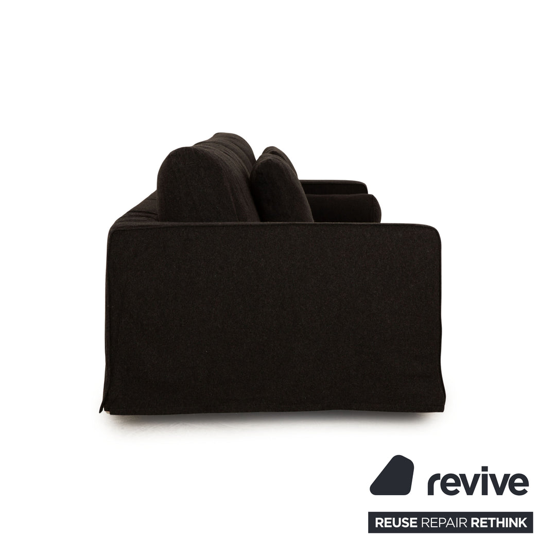 B&amp;B Italia Baisity Fabric Three Seater Dark Grey Sofa Couch