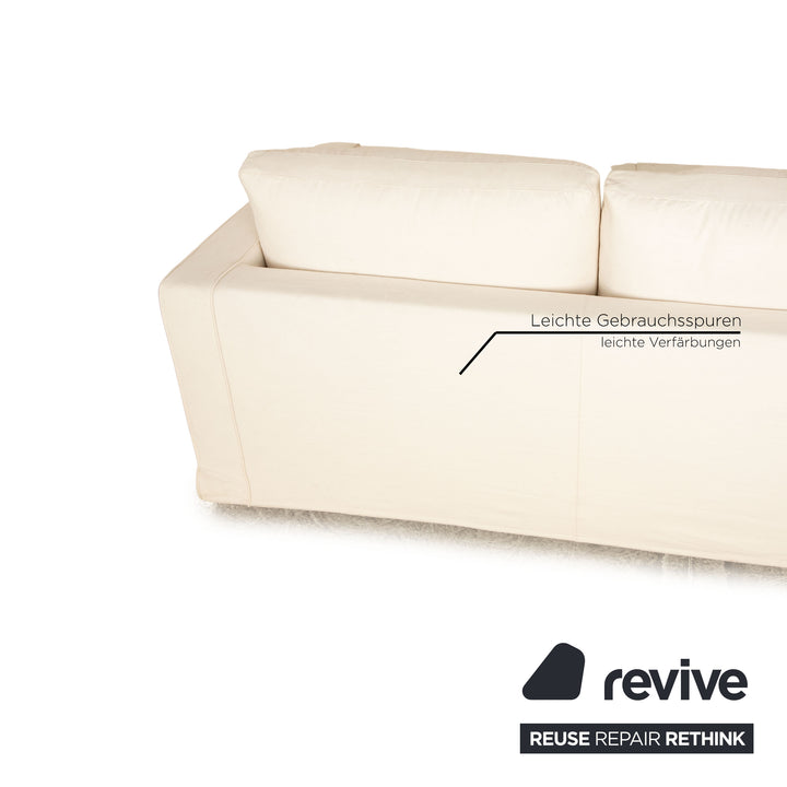 B&amp;B Italia Baisity Fabric Two Seater Cream Sofa Couch