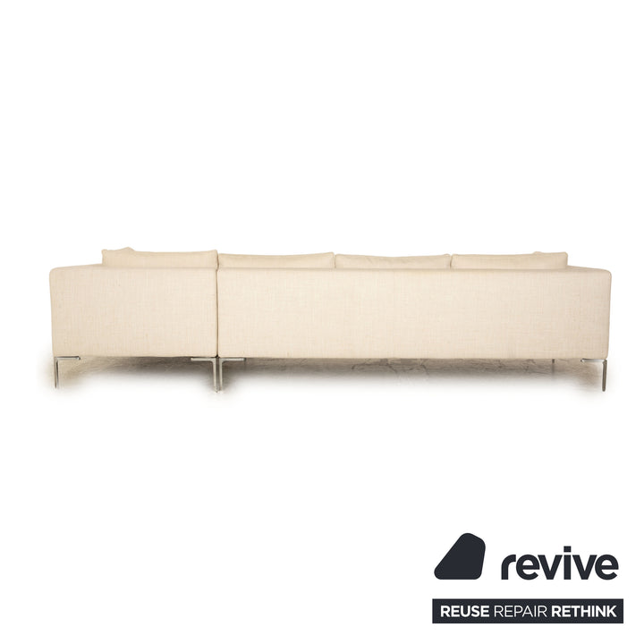 B&amp;B Italia Charles fabric corner sofa beige cream sofa couch chaise longue right