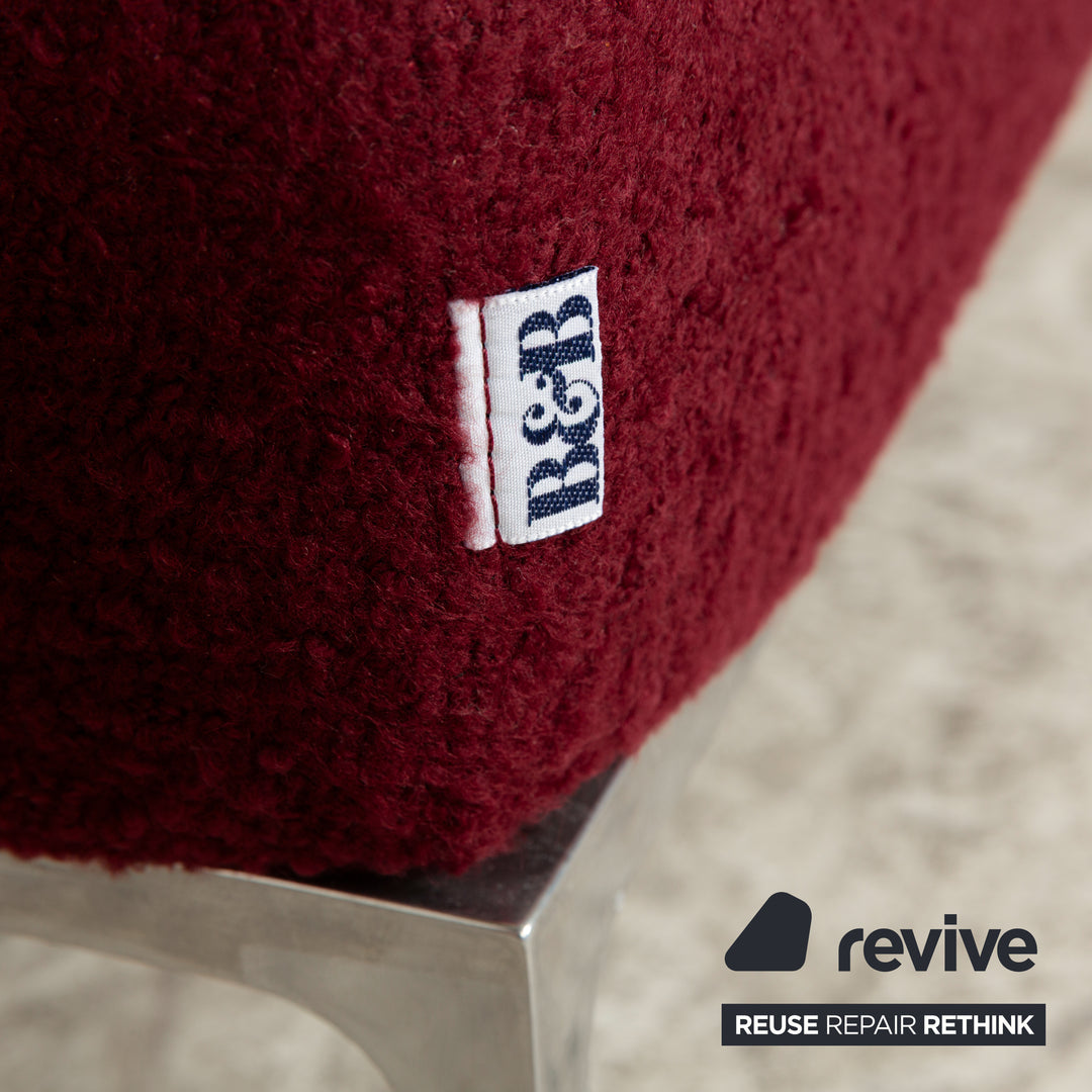 B&amp;B Italia Charles Fabric Lounger Red