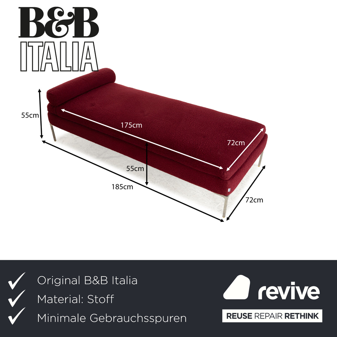 Chaise longue en tissu Charles rouge de B&amp;B Italia
