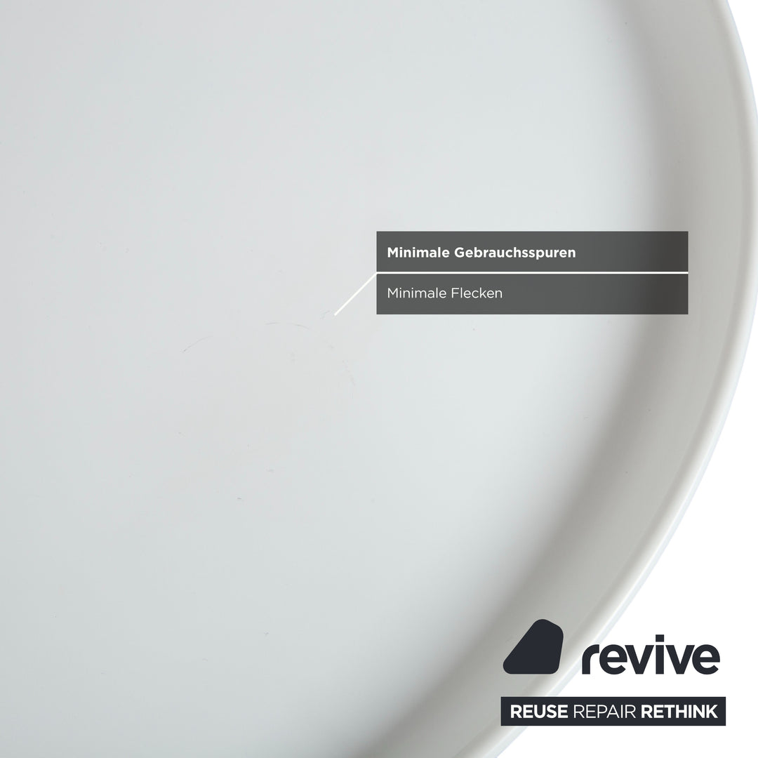 B&B Italia Fat-Fat Couchtisch Weiß Kunststoff 62 x 62 cm Beistelltisch Chrom Gestell