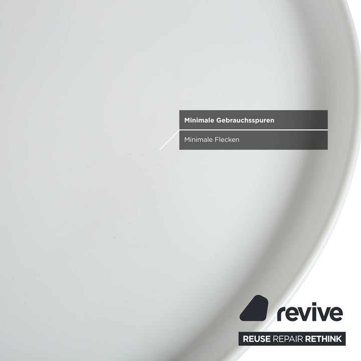 B&B Italia Fat-Fat Couchtisch Weiß Kunststoff 62 x 62 cm Beistelltisch Chrom Gestell