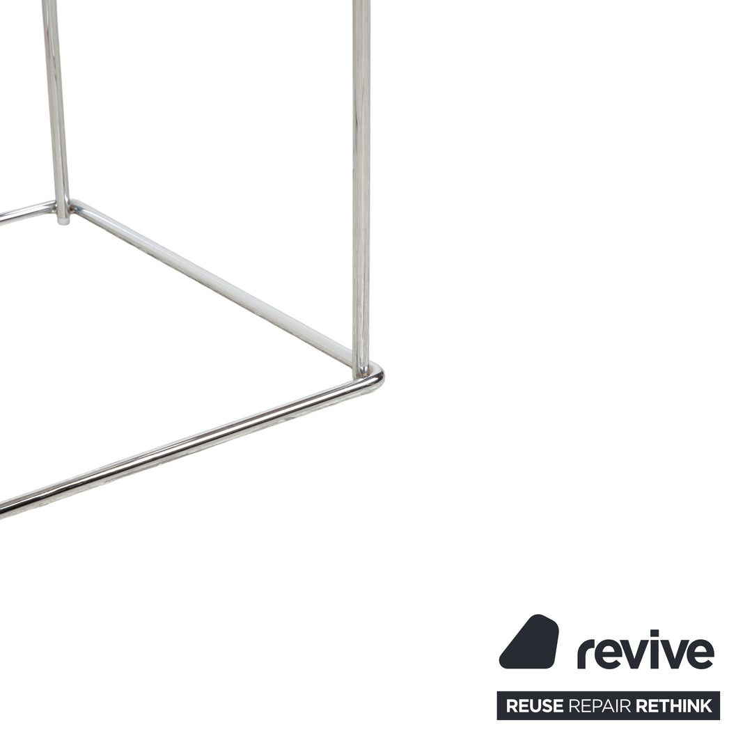 B&B Italia Fat-Fat Couchtisch Weiß Kunststoff 62 x 62 cm Beistelltisch Chrom Gestell