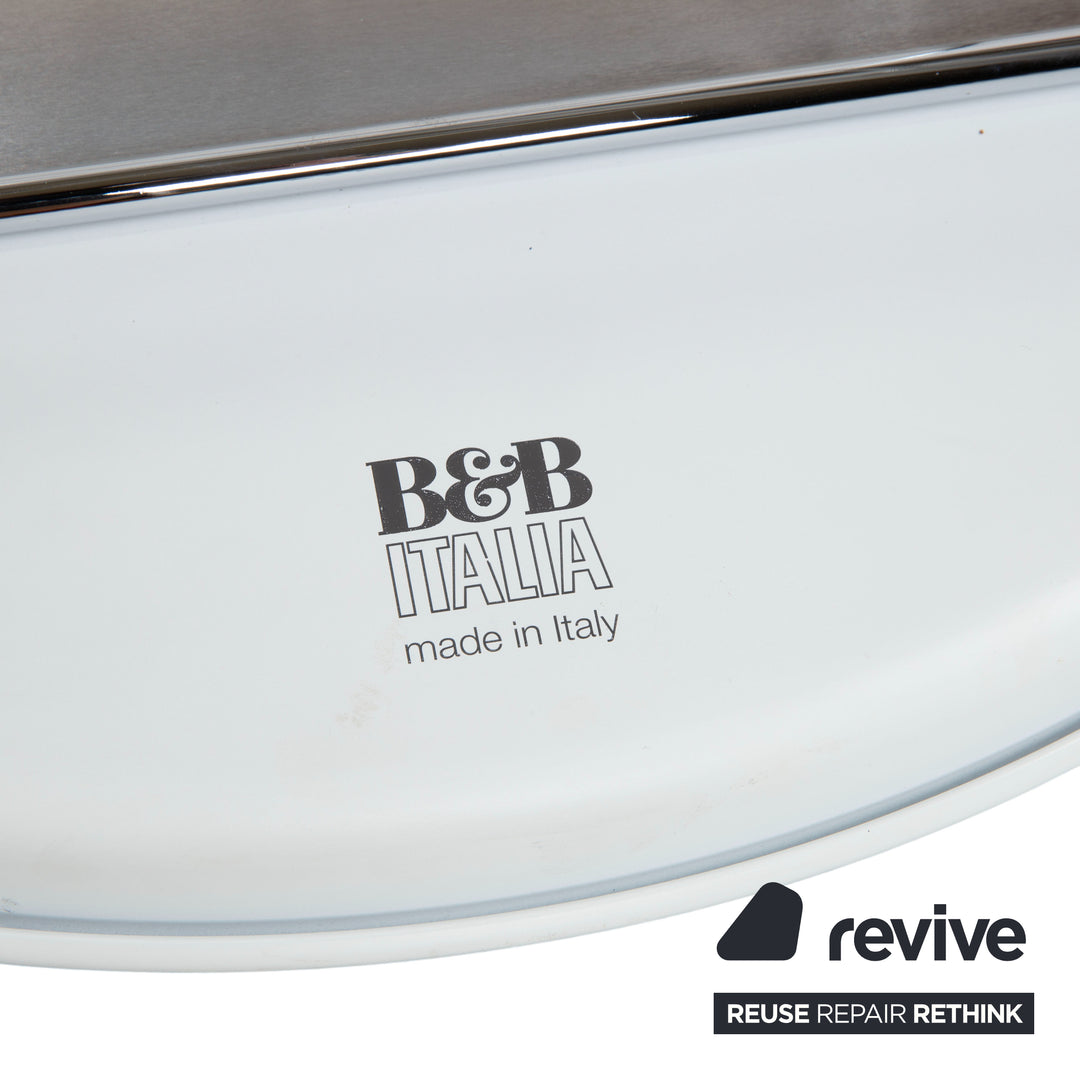 B&B Italia Fat-Fat Couchtisch Weiß Kunststoff 62 x 62 cm Beistelltisch Chrom Gestell