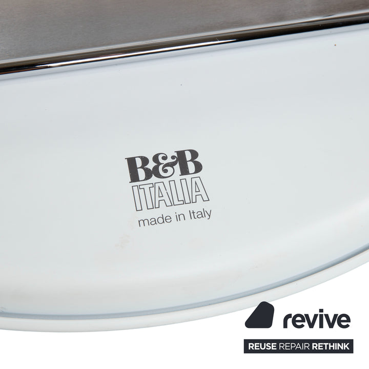 B&B Italia Fat-Fat Couchtisch Weiß Kunststoff 62 x 62 cm Beistelltisch Chrom Gestell