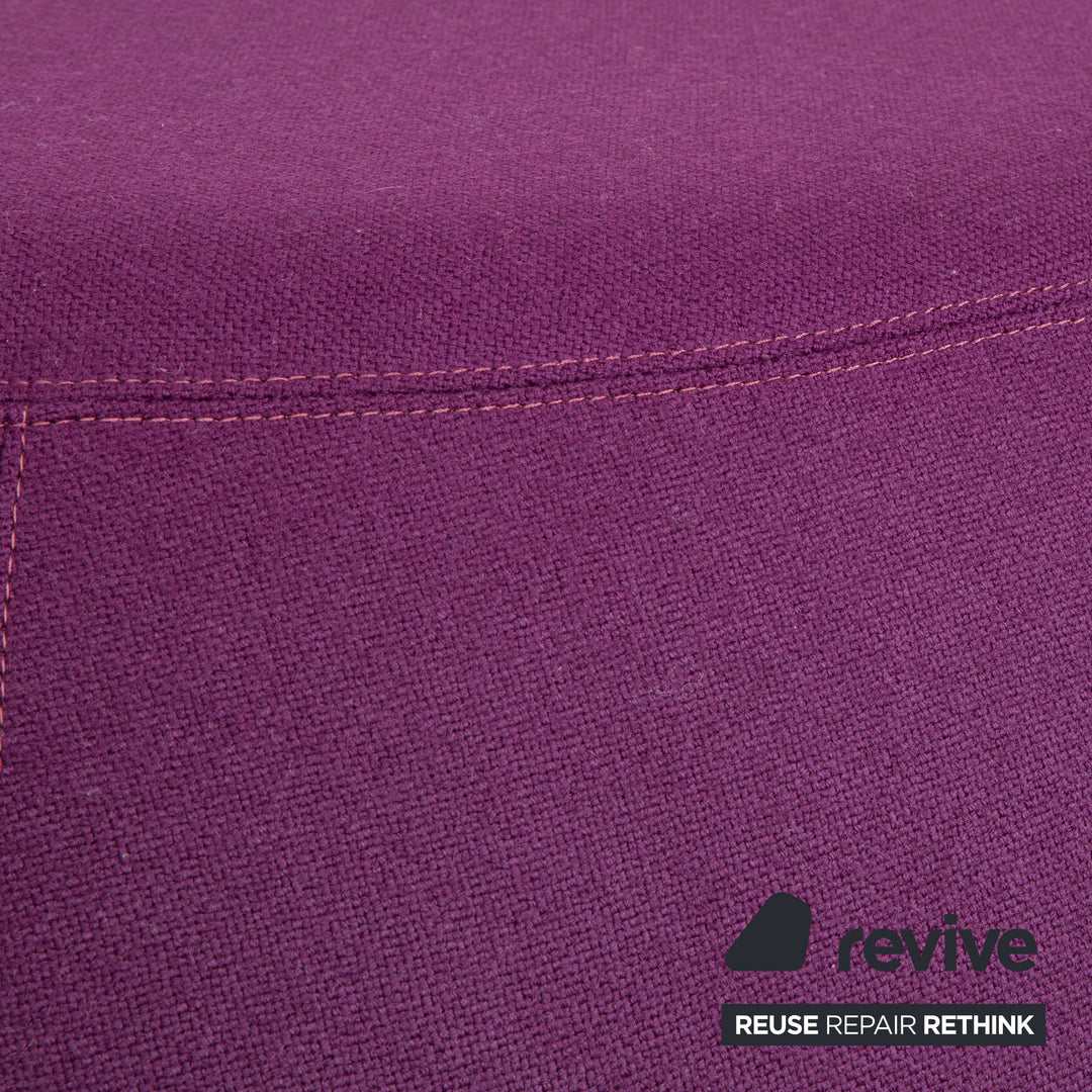 B&B Italia Fat Pouf Fabric Violet Purple Wine Ottoman Footstool Reupholstery (SIDRO 2059601)