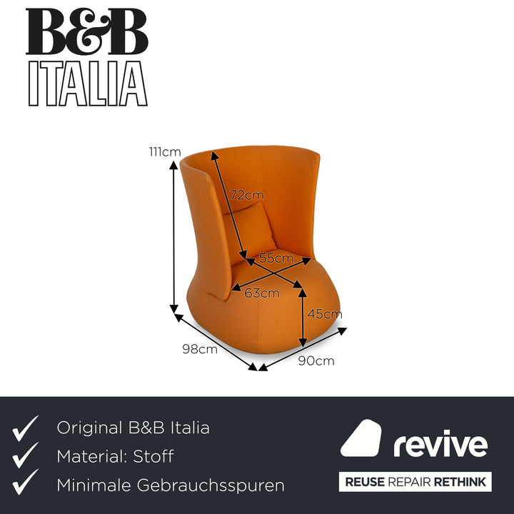 Fauteuil en tissu B&amp;B Italia FAT orange