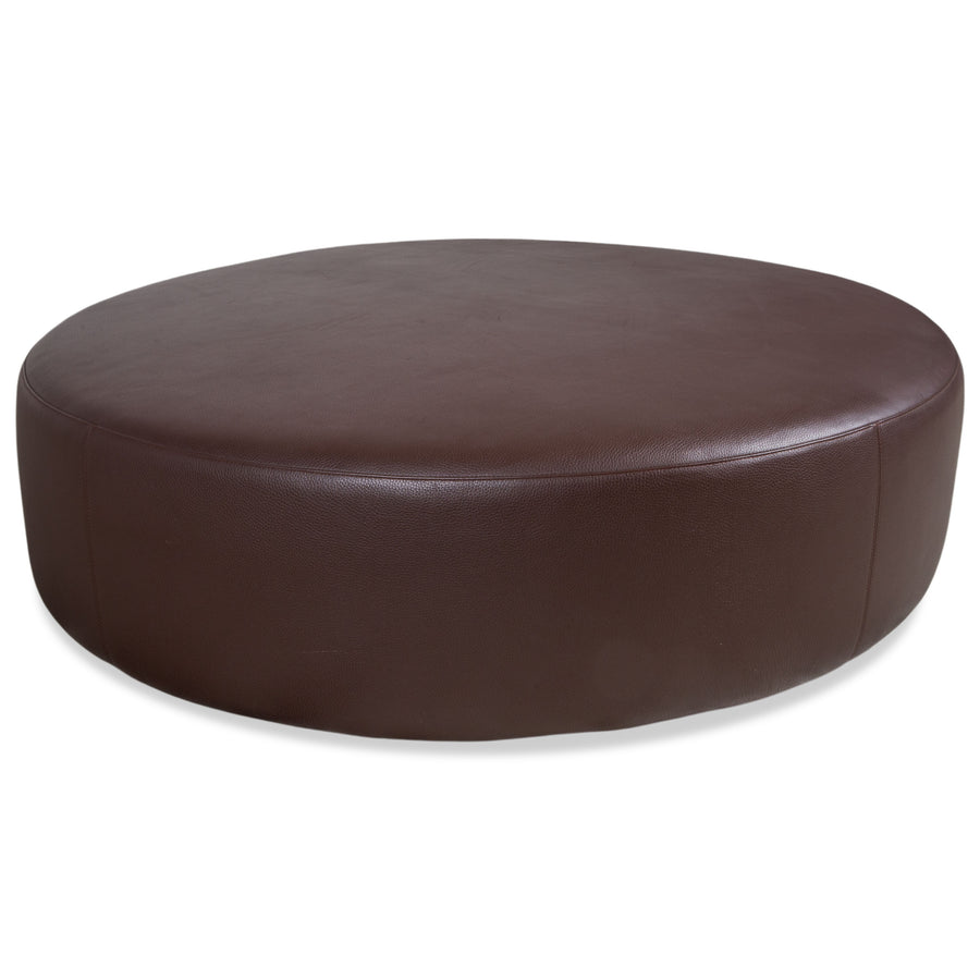 Pouf en cuir Harry de B&B Italia, grand modèle, couleur châtaigne foncée