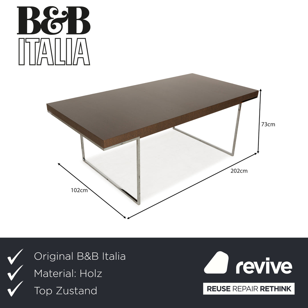 B&B Italia Holz Esstisch Dunkelbraun Vintage by Paolo Piva 202 x 76 x 102cm