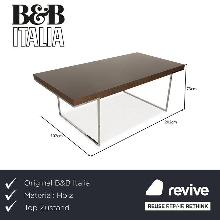 B&B Italia Holz Esstisch Dunkelbraun Vintage by Paolo Piva 202 x 76 x 102cm