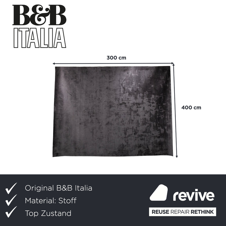 B&B Italia Istos Stoff Teppich Schwarz Anthrazit 300 x 400 cm