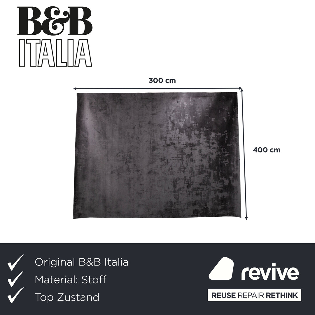 B&B Italia Istos Stoff Teppich Schwarz Anthrazit 300 x 400 cm