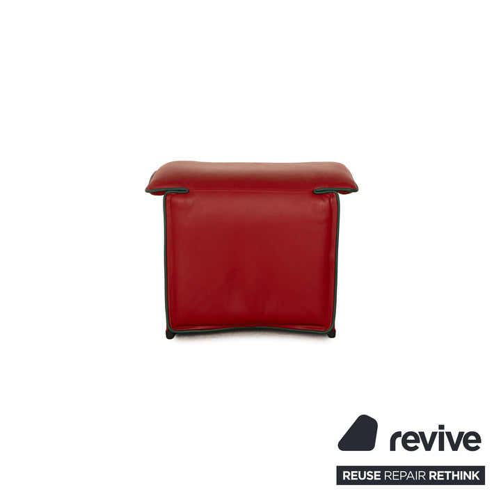 B&amp;B Italia Lauriana Leather Stool Red Wine Red