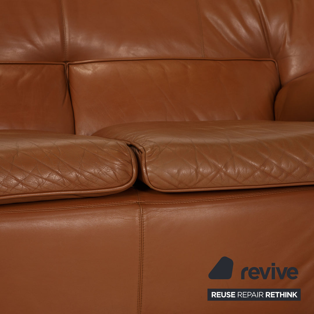 B&B Italia Lauriana Leder Sofa Braun Zweisitzer Couch